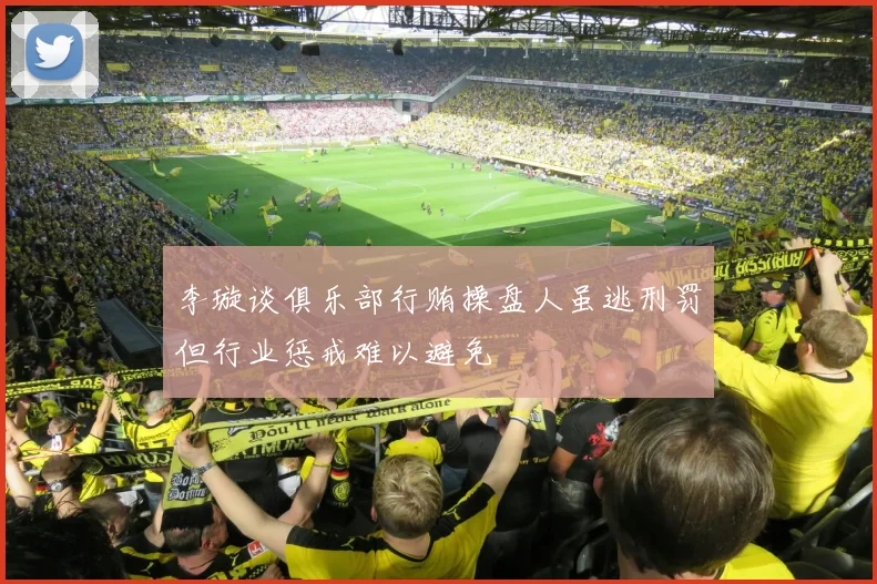 李璇谈俱乐部行贿操盘人虽逃刑罚但行业惩戒难以避免